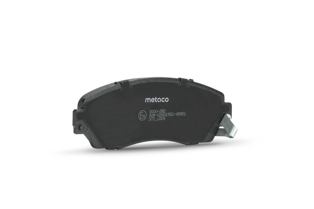 Колодки тормозные передние к-кт metaco 3000-282 preview 3