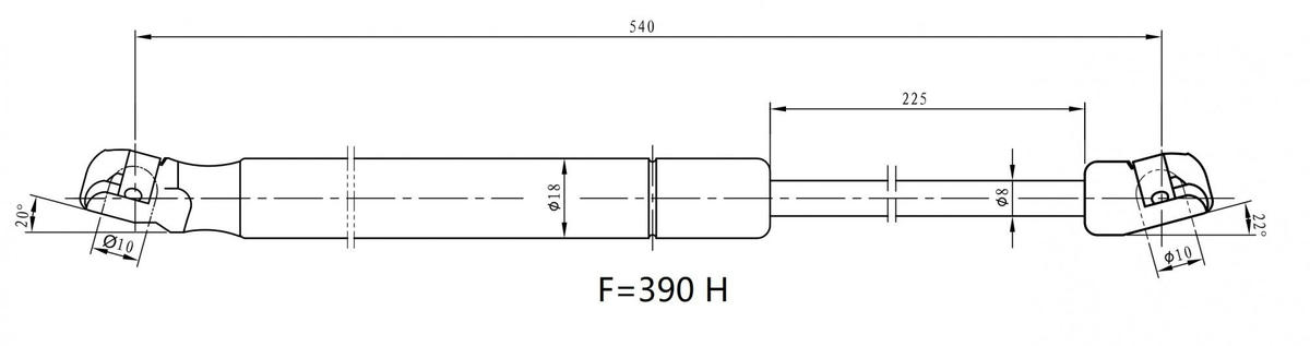 Упор газовый (амортизатор) для а/м Mazda 3 (03-) хетч. (крышки багажника) (GS 2502) preview 3