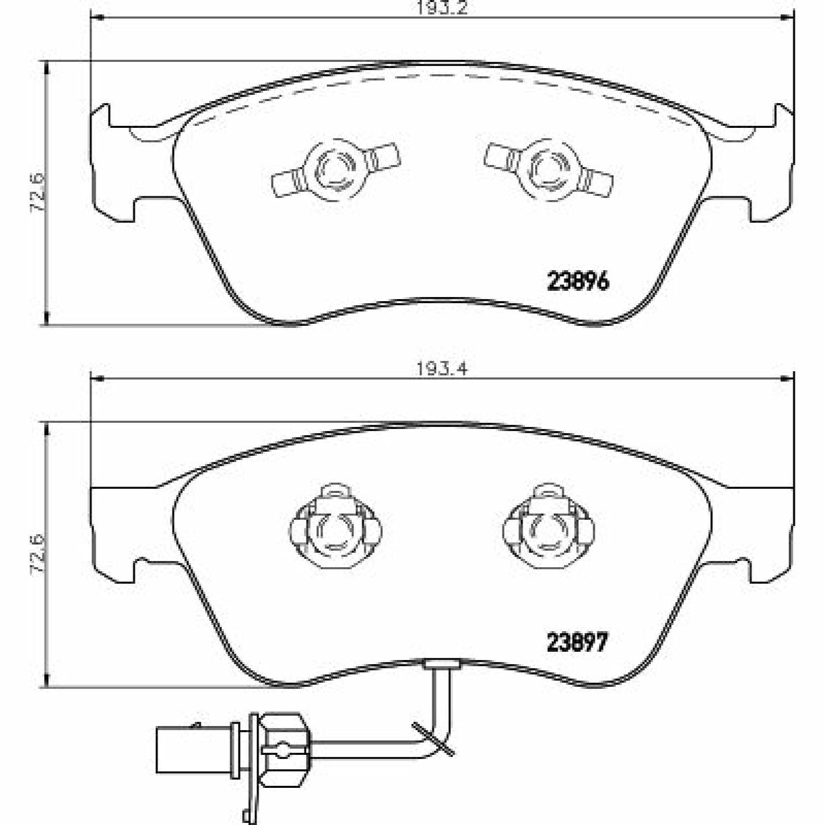 Колодки тормозные передние к-кт TRIALLI PF 4168 preview 2