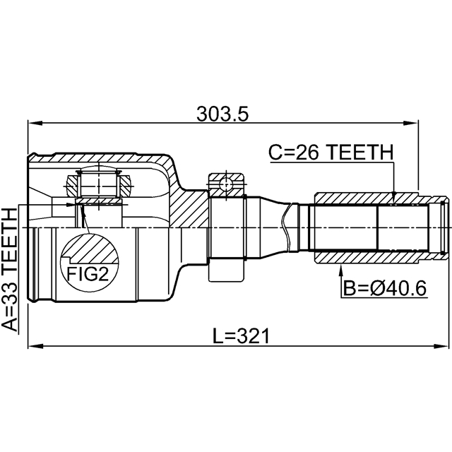 ШРУС внутренний FEBEST 2411-DUSTRH preview 2