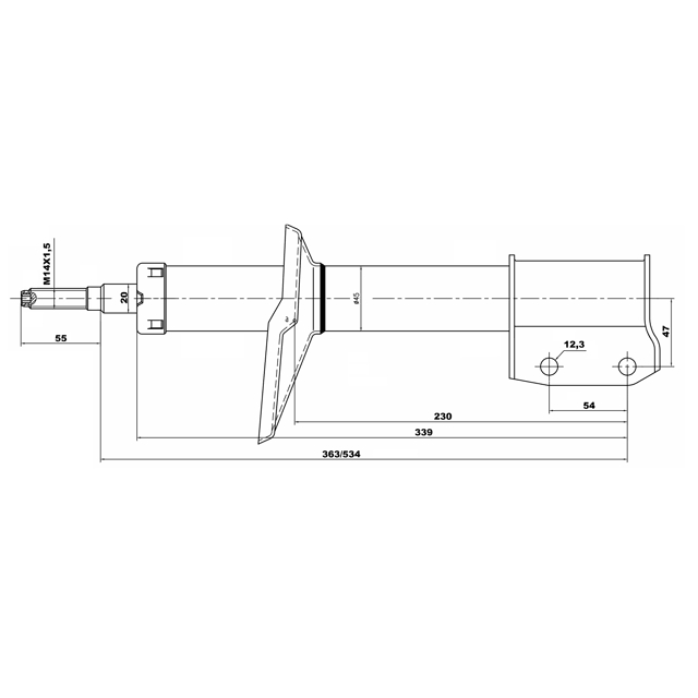 Амортизатор передний FEBEST 02661286F preview 2