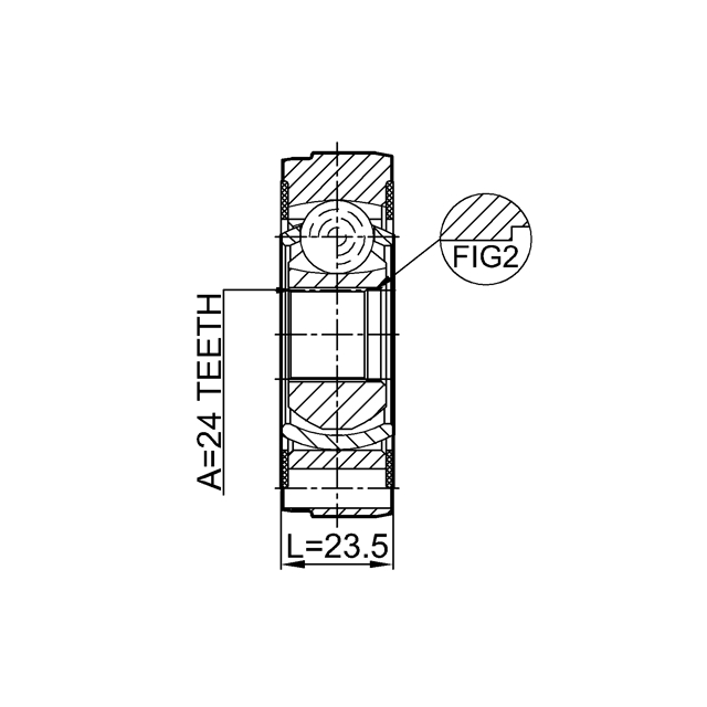 ШРУС карданного вала FEBEST 2711-XC90SHA preview 2 ШРУС карданного вала FEBEST 2711-XC90SHA preview 2