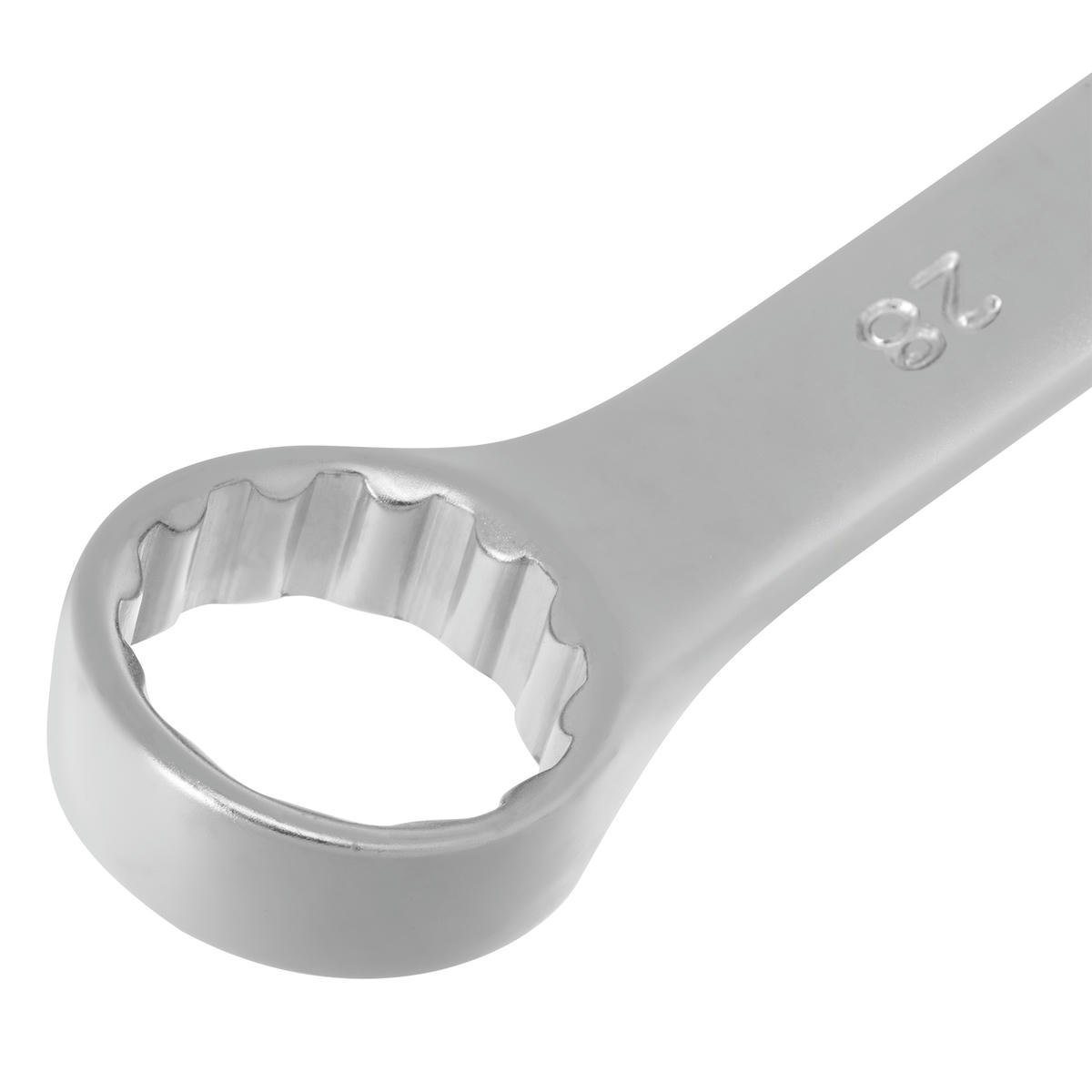 Ключ комбинированный 28 мм, CrV, матовый хром STELS preview 4