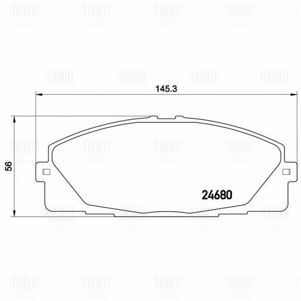 Колодки тормозные передние к-кт TRIALLI PF 4358 preview 3