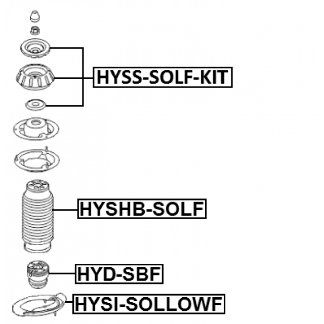Пыльник амортизатора FEBEST HYSHB-SOLF preview 2