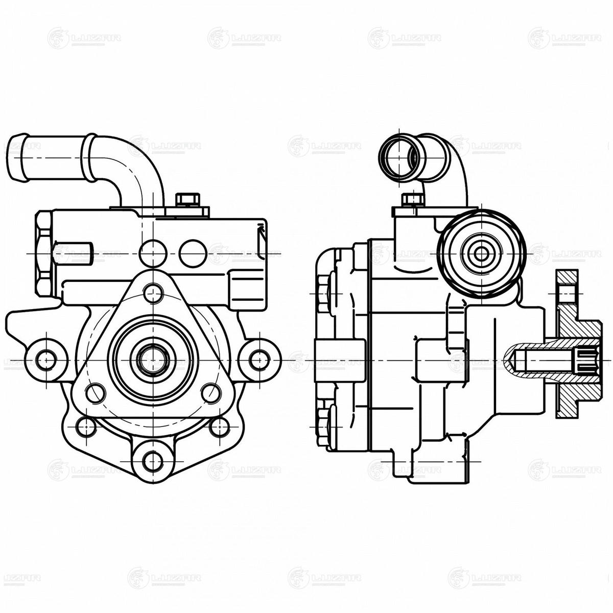 Насос ГУР для а/м VW Touareg (02-)/Audi Q7 (05-) 3.0D/3.6i (LPS 1805) preview 4 Насос ГУР для а/м VW Touareg (02-)/Audi Q7 (05-) 3.0D/3.6i (LPS 1805) preview 4