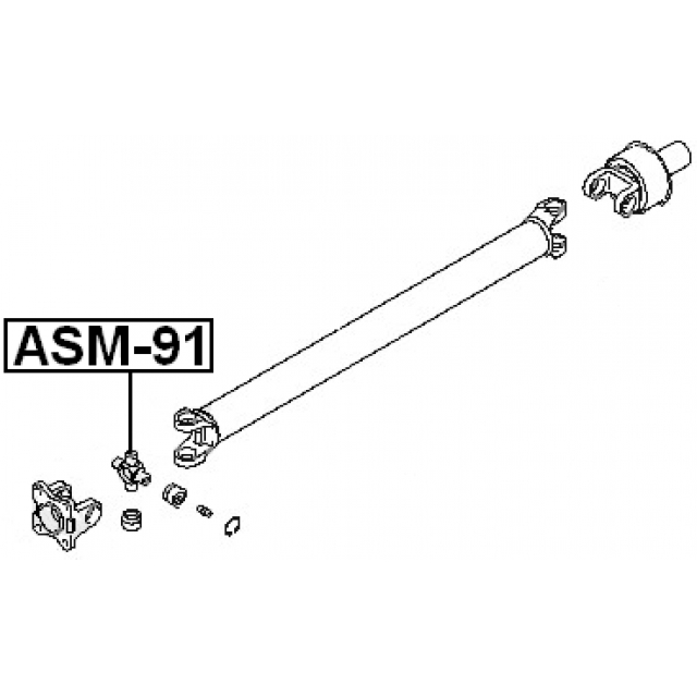 ASM-91_крестовина карданного вала !Mitsubishi L200 2.5DiD 06> preview 2