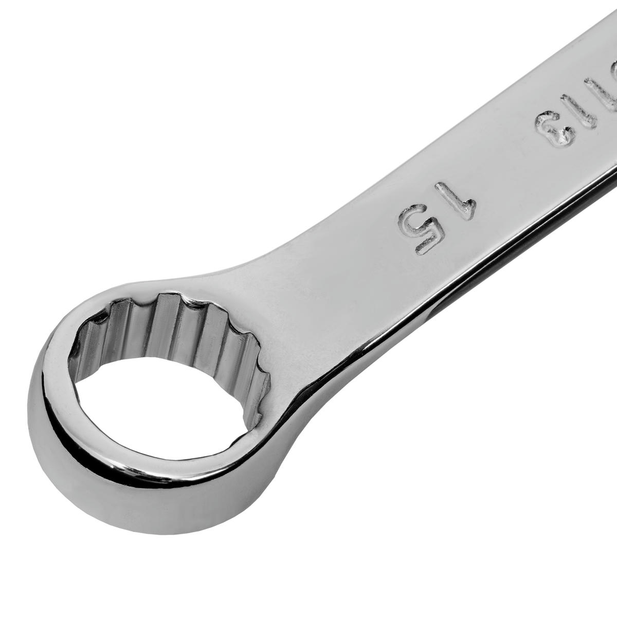 Ключ комбинированный, 15 мм, CrV, полированный хром MATRIX 15159 preview 4