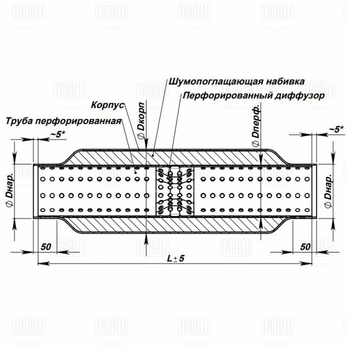 Пламегаситель универсальный TRIALLI ESM60400D preview 3