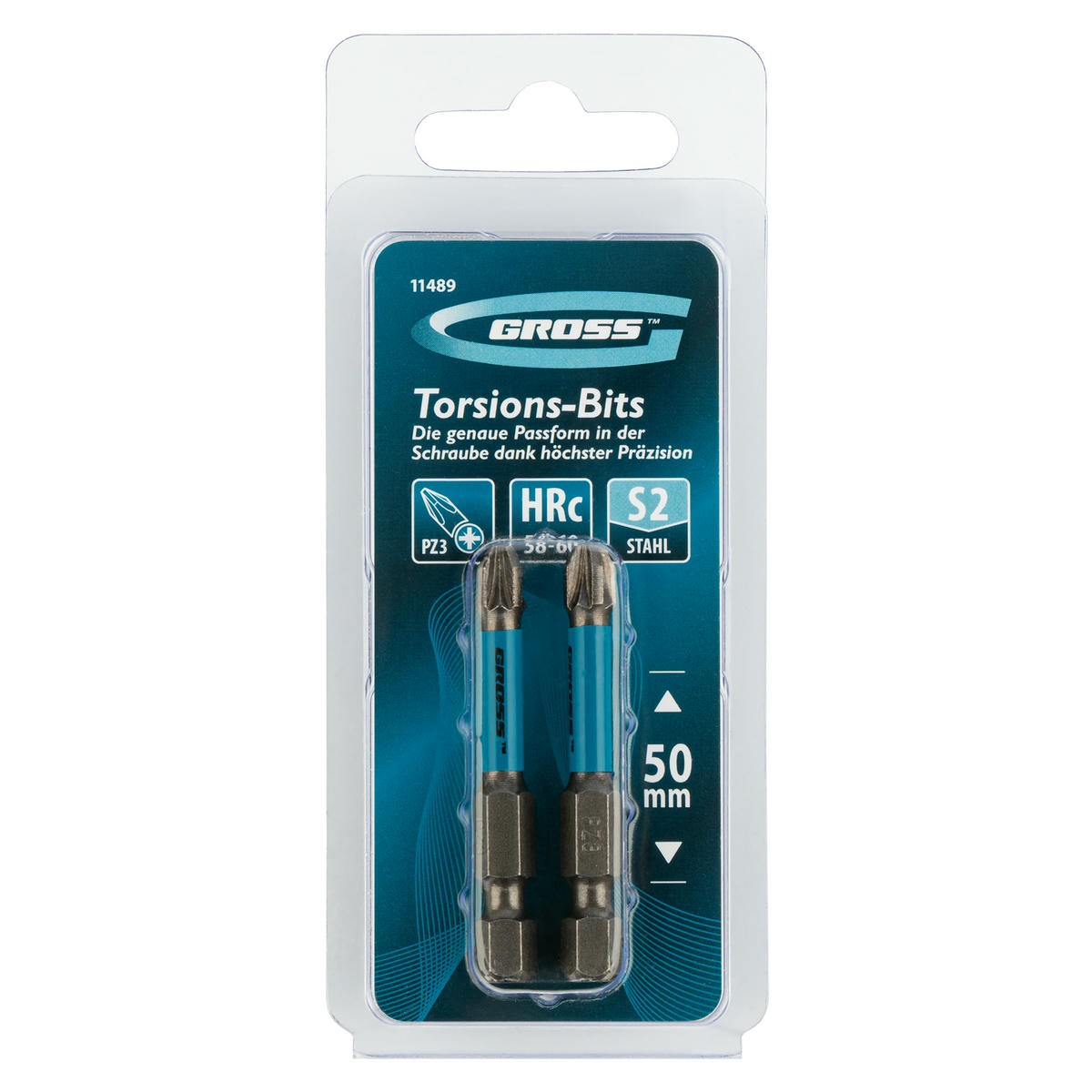 Набор бит торсионных PZ3x50 мм, для ударных шуруповертов (2 шт.) GROSS preview 4