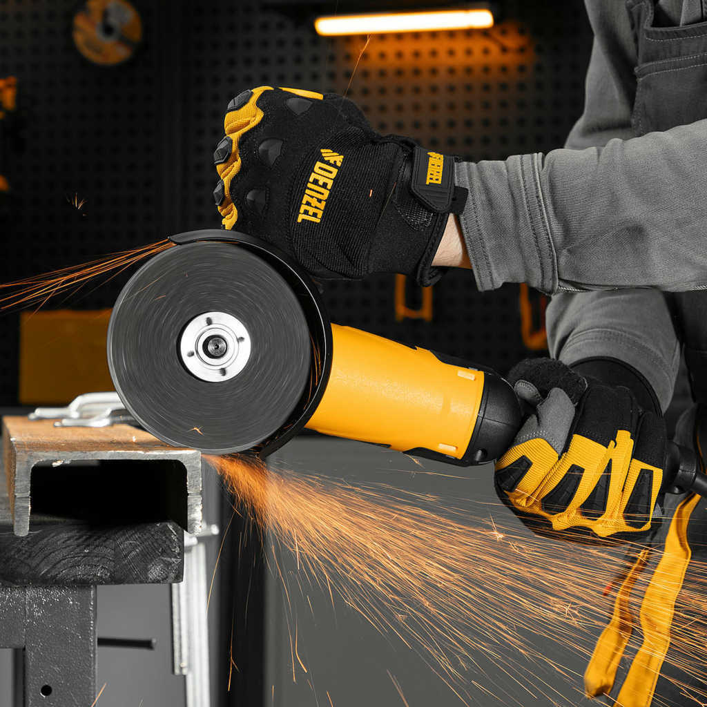 DENZEL 26908 Машина шлифовальная угловая AG125-1100A, 1100 Вт, 125 мм, 3000-11000 об/мин preview 1