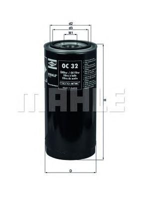 Фильтр масляный MAHLE OC 32 preview 1