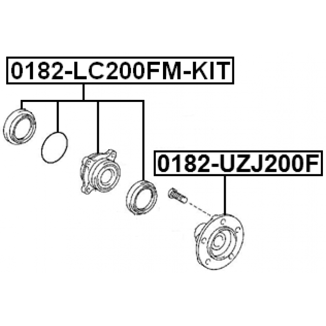 Подшипник передней ступицы FEBEST 0182-LC200FM-KIT preview 2