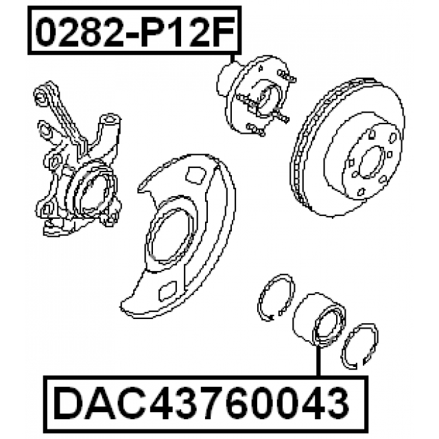 Подшипник ступицы FEBEST DAC43760043 preview 2