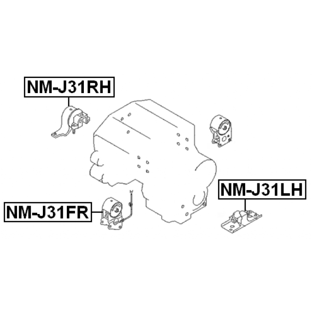 Опора двигателя правая FEBEST NM-J31RH preview 2