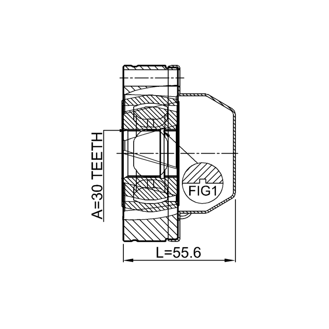 Шрус карданного вала задний 30x74 preview 2