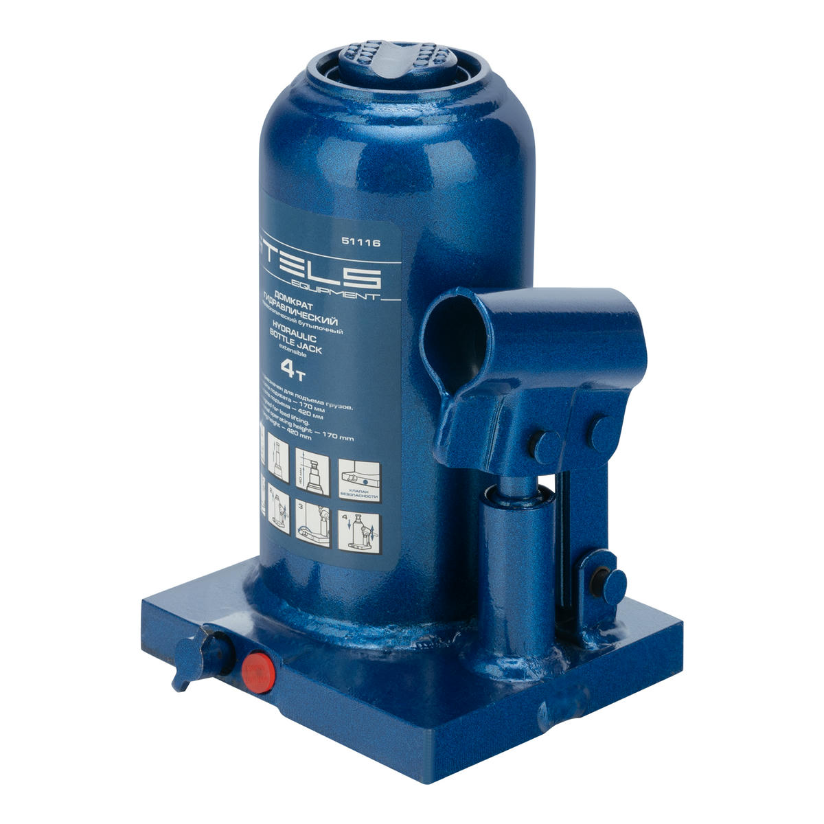 Домкрат бутылочный 4т гидравлический телескопический 170-420мм STELS preview 2