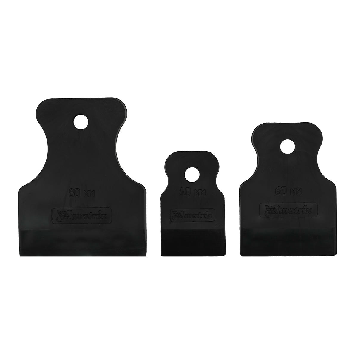 Набор шпателей 40-60-80 мм, черная резина 3шт MATRIX preview 1