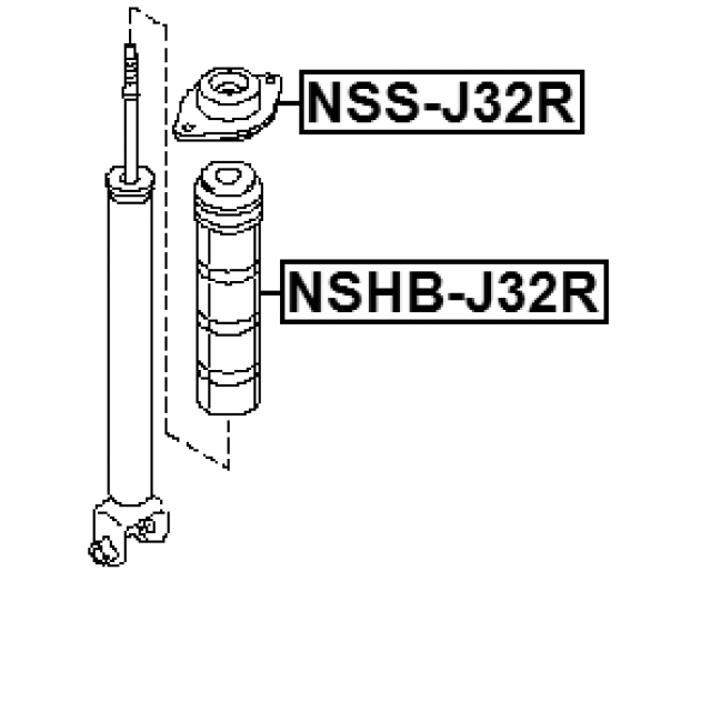 Опора заднего амортизатора FEBEST NSS-J32R preview 2