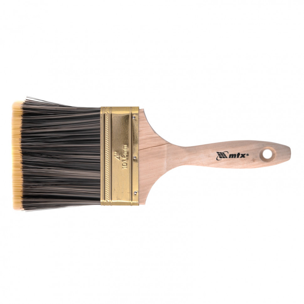 Кисть плоская искуст.щет.дерев.ручка 4" MATRIX preview 1