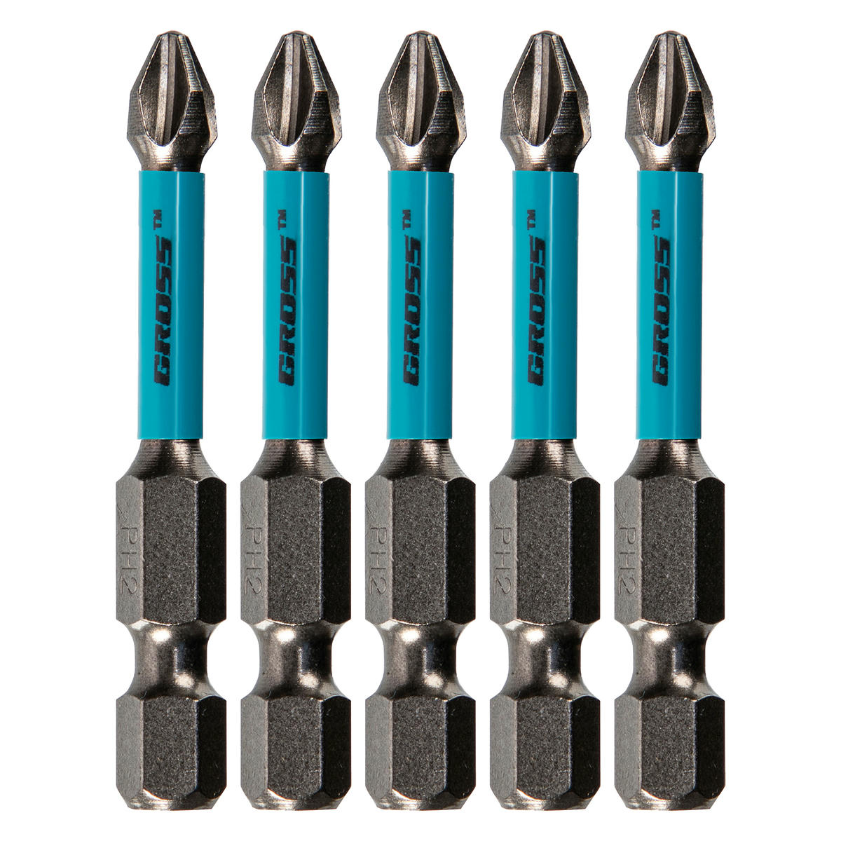 Набор бит торсионных PH2x50 мм, для ударных шуруповертов (5 шт.) GROSS preview 1