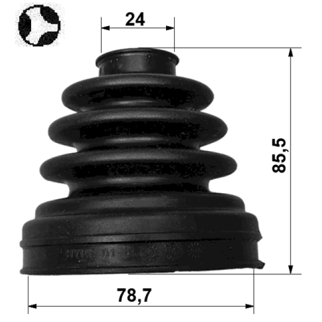 ПЫЛЬНИК ШРУС ВНУТРЕННИЙ КОМПЛЕКТ 79.4X86X24.1 preview 2
