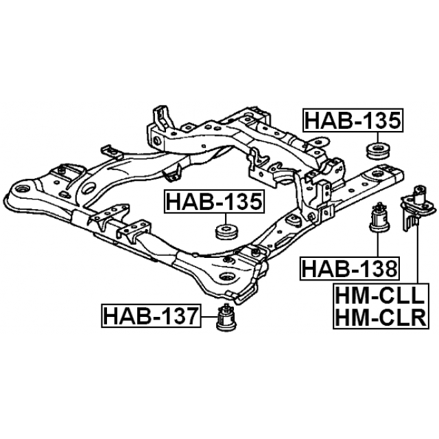 Сайлентблок FEBEST HAB-138 preview 2 Сайлентблок FEBEST HAB-138 preview 2