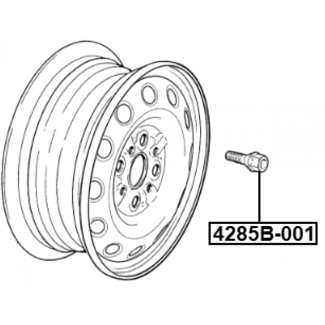 Болт колесный FEBEST 4285B-001 preview 2