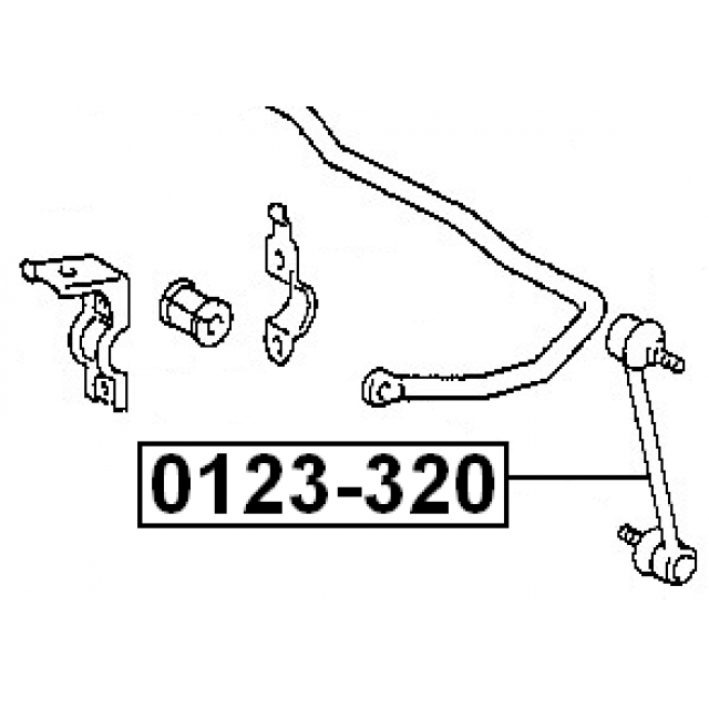 0123320_тяга стабилизатора заднего! Lexus RX 300 97-03 preview 2
