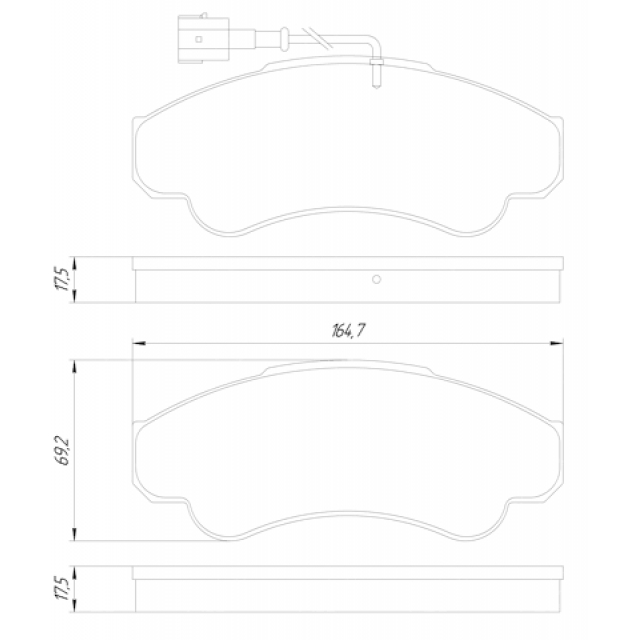 Колодки тормозные передние к-кт FEBEST 2801-DUCIIF preview 2