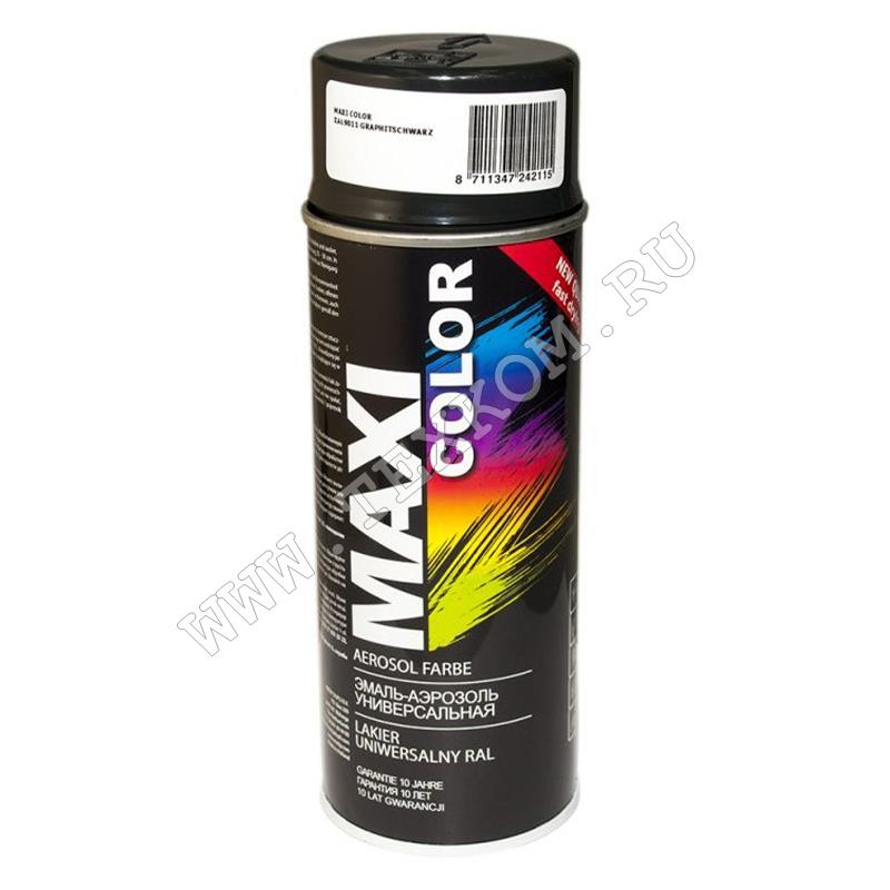  MAXI COLOR графитно-черная аэрозоль НЦ 400мл