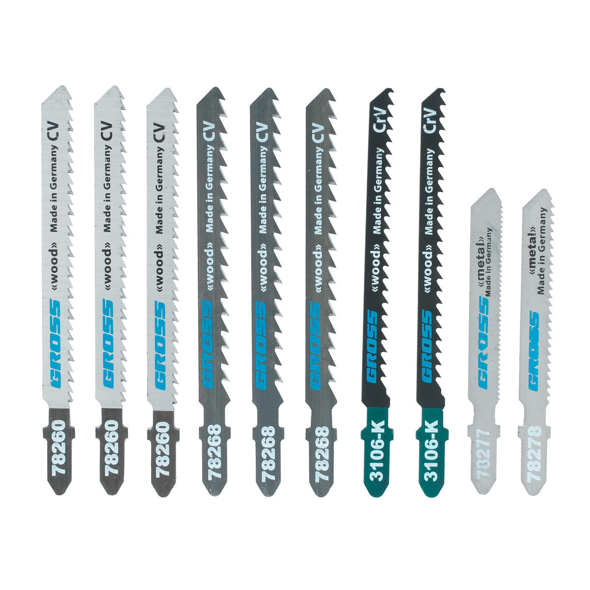 Набор полотен для электролобзика универсальный, 10шт., DIY, пластиковый кейс // GROSS preview 1