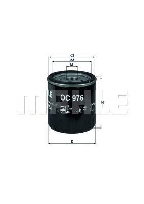 Фильтр масляный MAHLE OC 976 preview 1