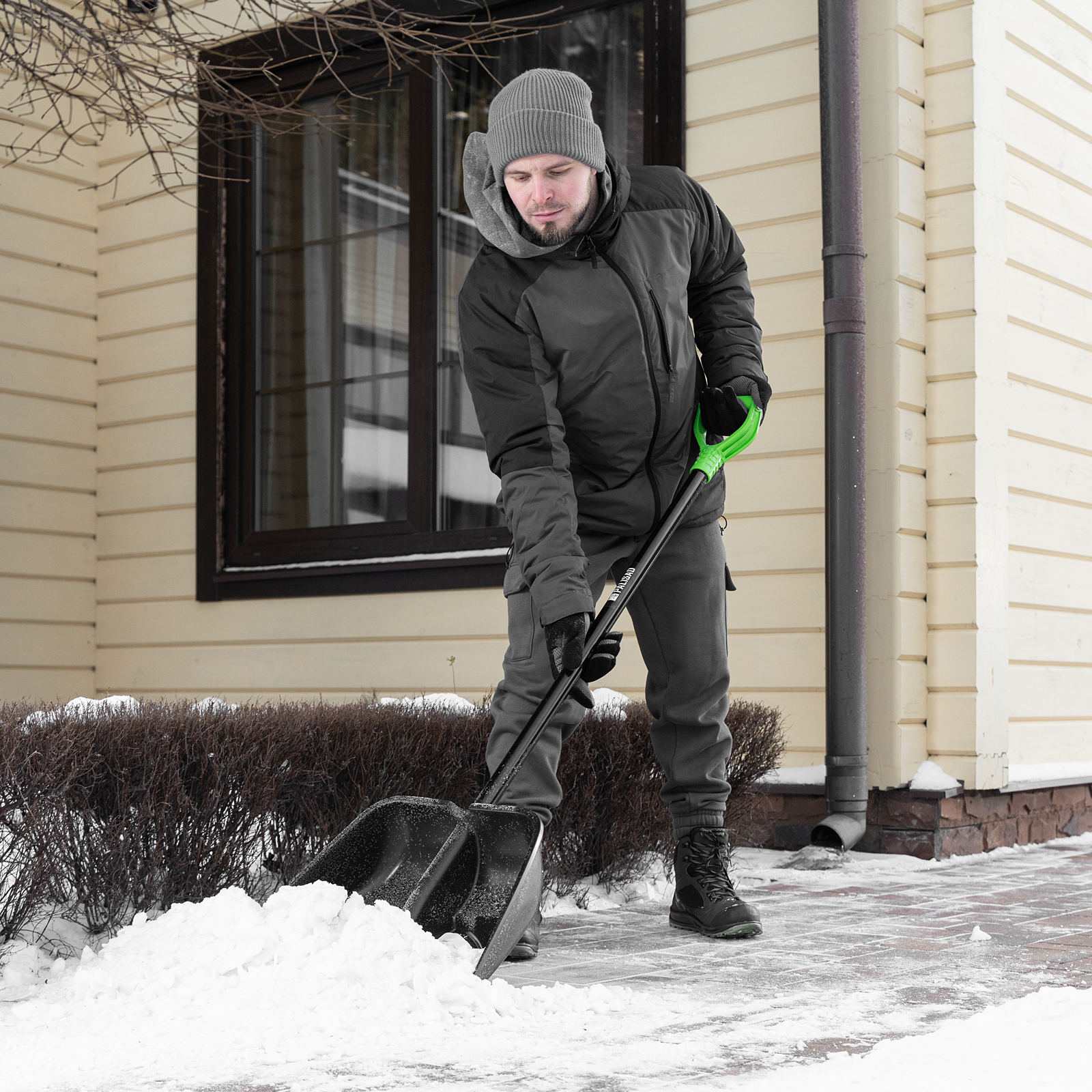 Лопата снеговая пластиковая 550х415х1405мм алюмин. черенок PALISAD ProFi preview 9