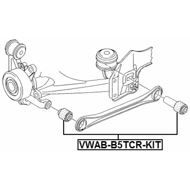 Сайлентблок задней подвески FEBEST VWAB-B5TCR-KIT preview 2 Сайлентблок задней подвески FEBEST VWAB-B5TCR-KIT preview 2