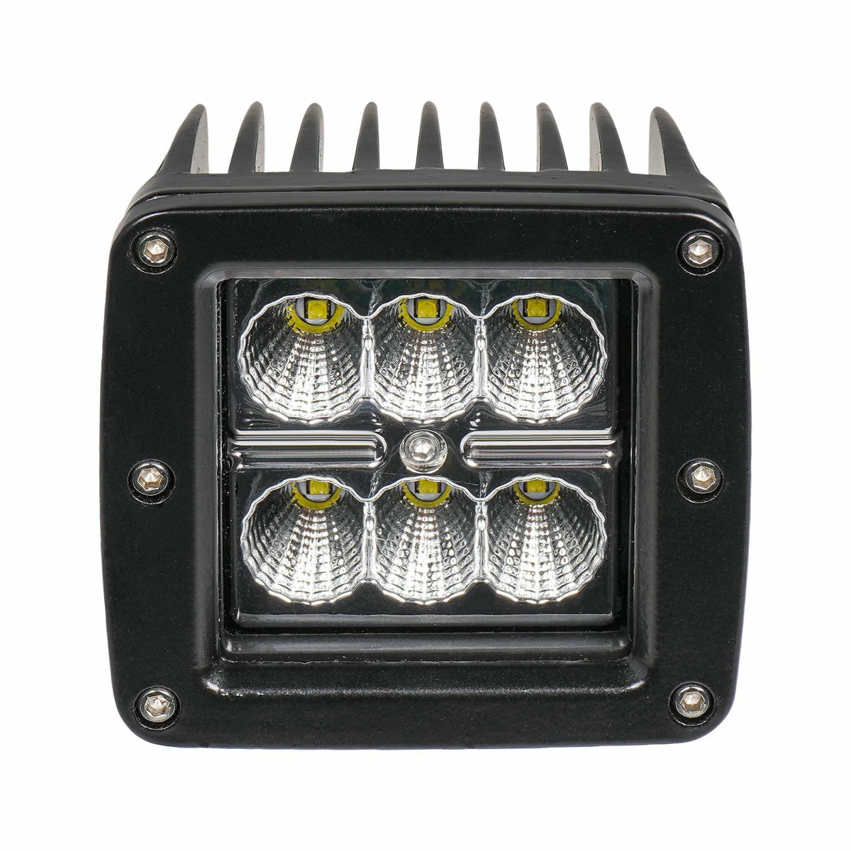 Фара светодиодная квадратная, 6 LED рассеяный свет, 18W (82х75х75) 12/24V (ALED010) preview 2