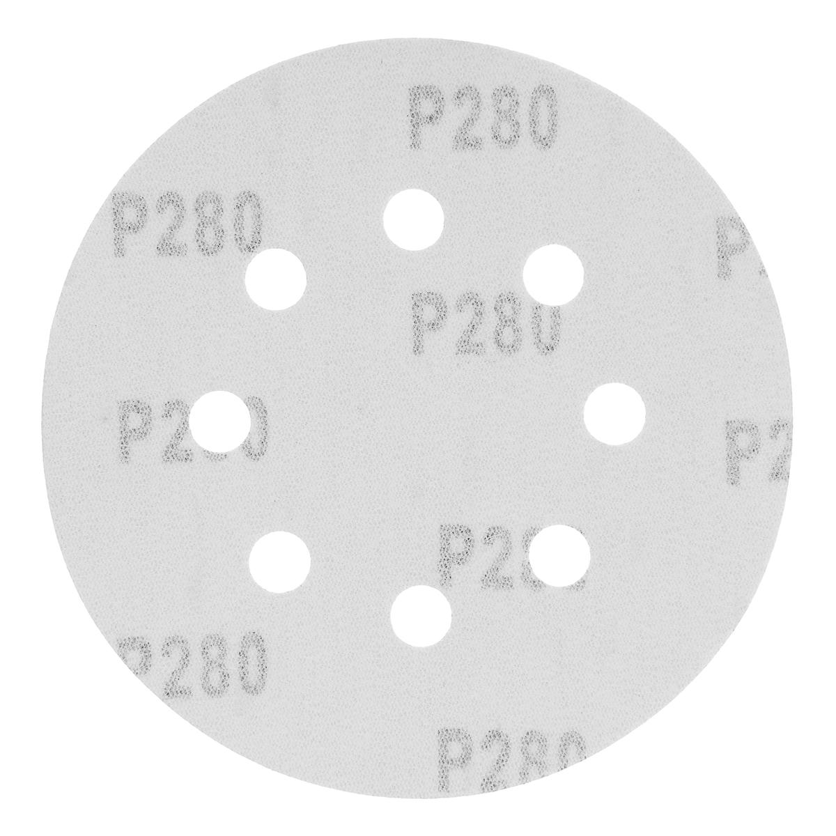 Круг абразивный на ворсовой подложке под "липучку", перфорированный, P 280, 125 мм, 5 шт MATRIX 73812 preview 2