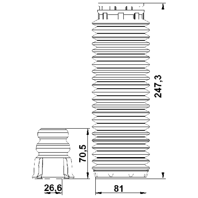 Пыльник переднего амортизатора с отбойником комплект HYUNDAI TUCSON 18 2018-2021 FEBEST HYSHB-TUC18F-KIT preview 2
