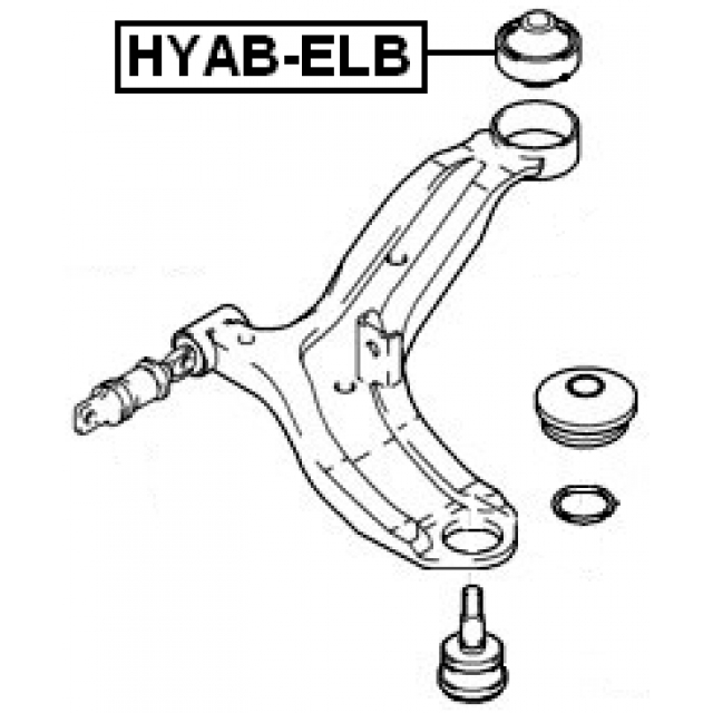 Сайлентблок передний подвески FEBEST HYAB-ELB preview 2 Сайлентблок передний подвески FEBEST HYAB-ELB preview 2