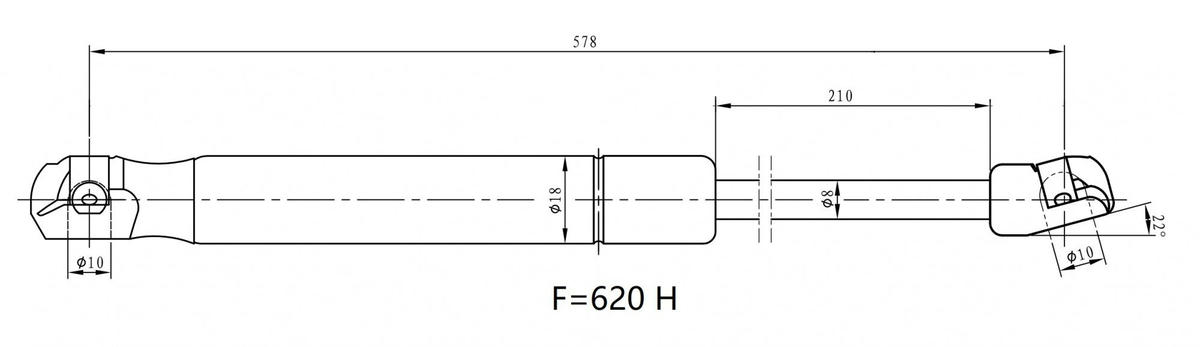 Упор газовый (амортизатор) для а/м Hyundai Tucson (15-) (крышки багажника) (GS 0850) preview 3