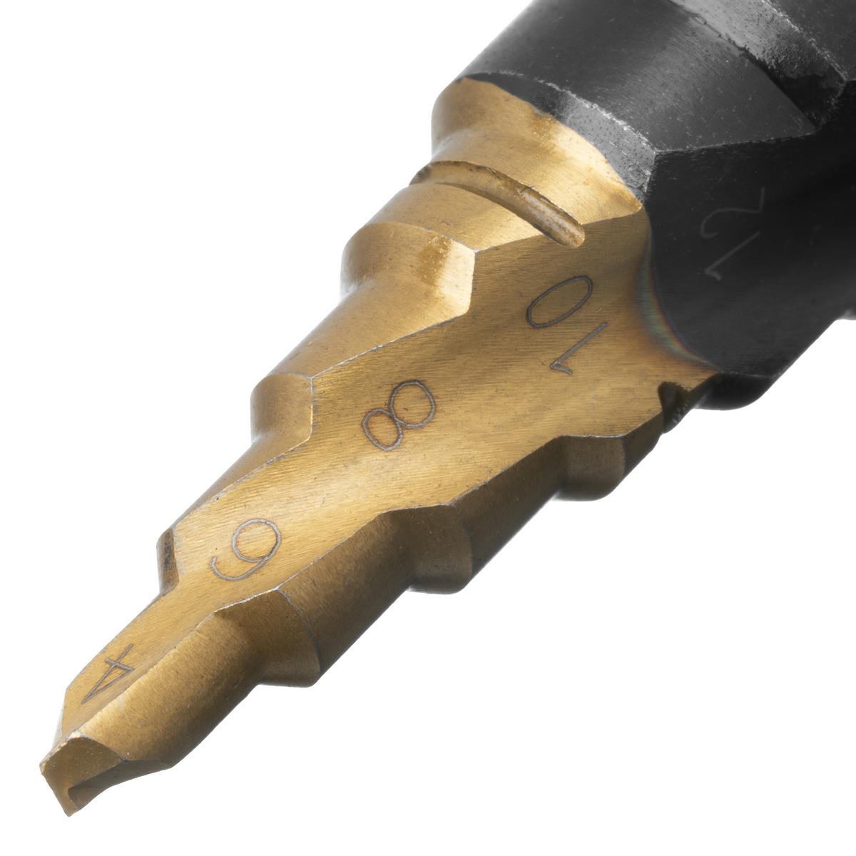 Сверло ступенчатое 4-6-8-10-12-14-16-18-20 мм, Р6М5, 6-гр. хвостовик Denzel preview 4