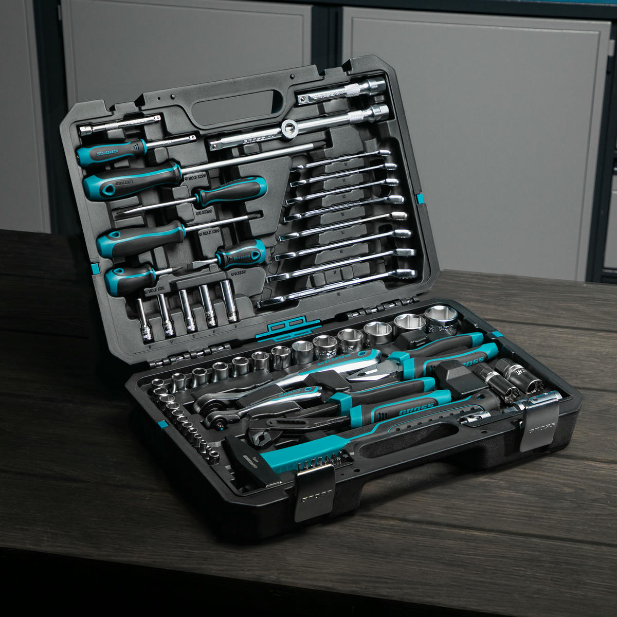 Набор инструмента 76пр. 1/2" 1/4" 120 зубьев GROSS preview 1