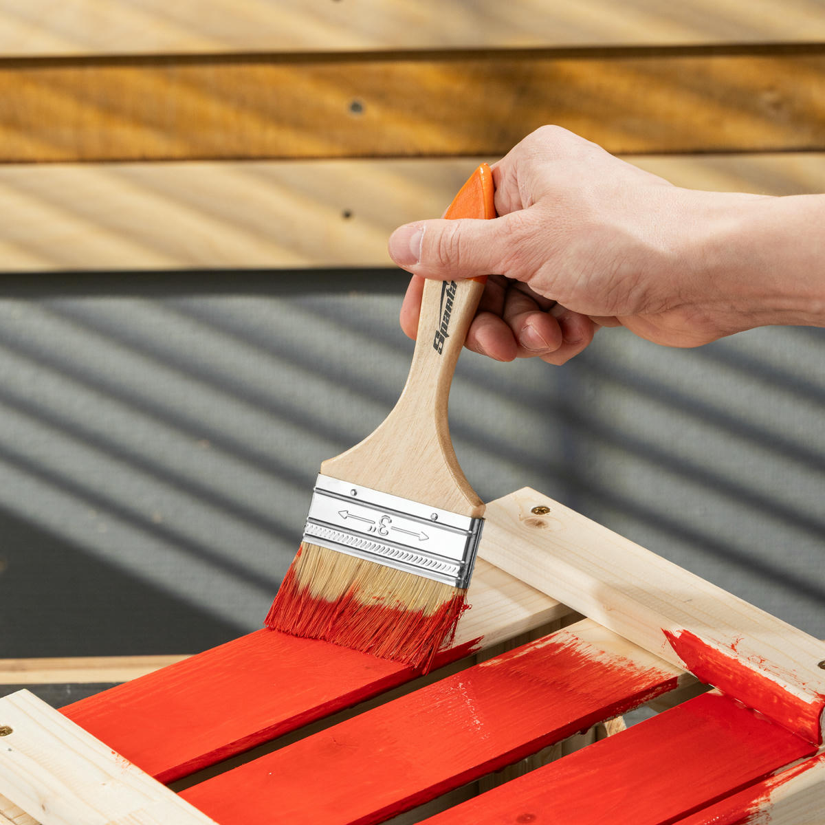 Кисть плоская Slimline 3" натуральная щетина SPARTA preview 1