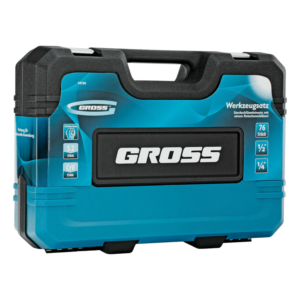 Набор инструмента 76пр. 1/2" 1/4" 120 зубьев GROSS preview 24