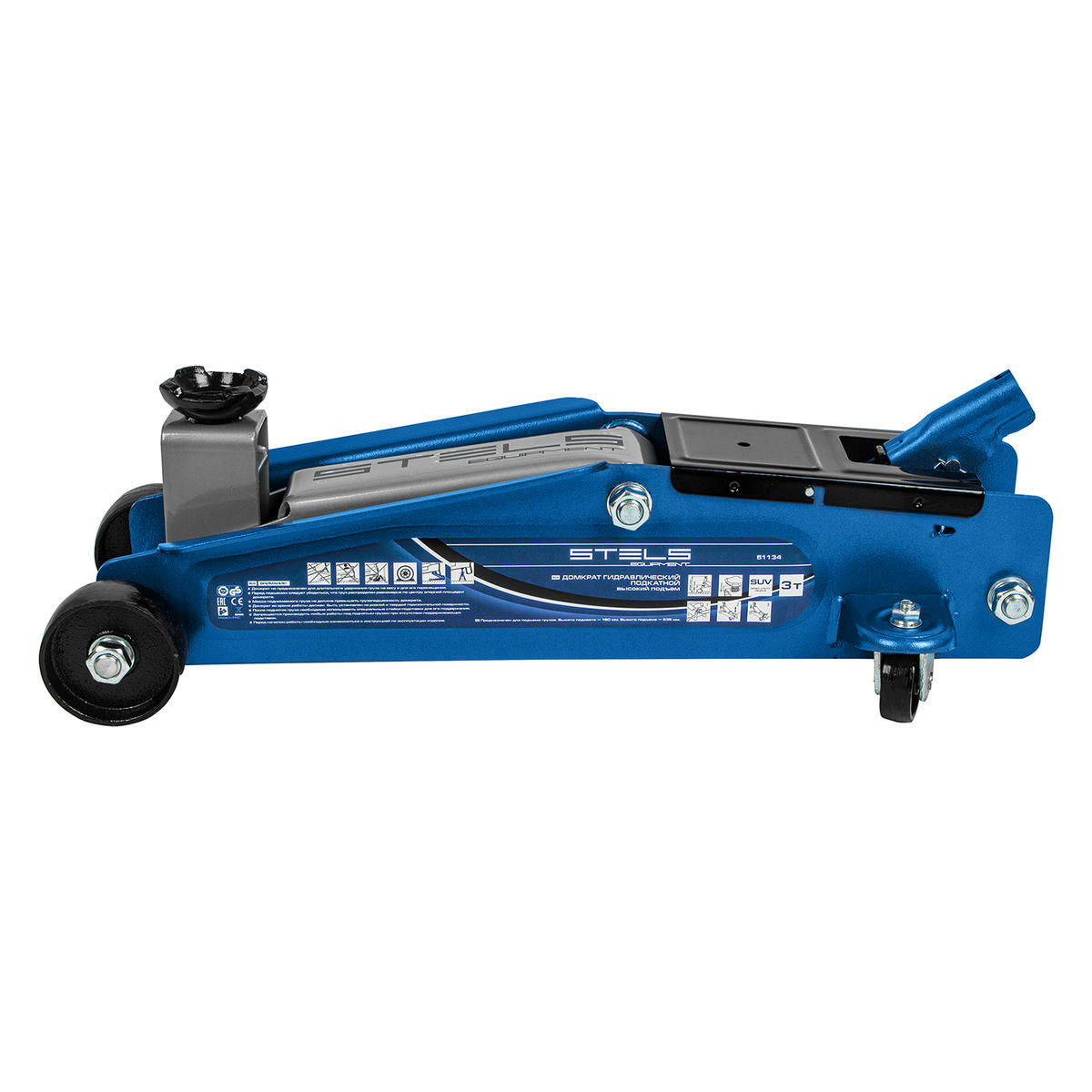 Домкрат подкатной гидравлический 3т 190-535мм высокий подъем SUV STELS preview 3