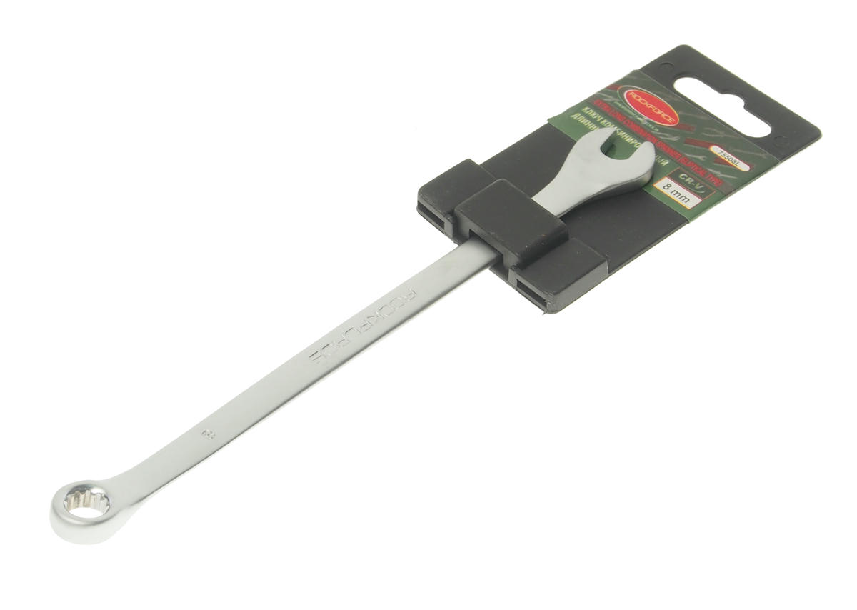 Ключ комбинированный 8мм удлиненный на пластиковом держателе ROCKFORCE preview 1
