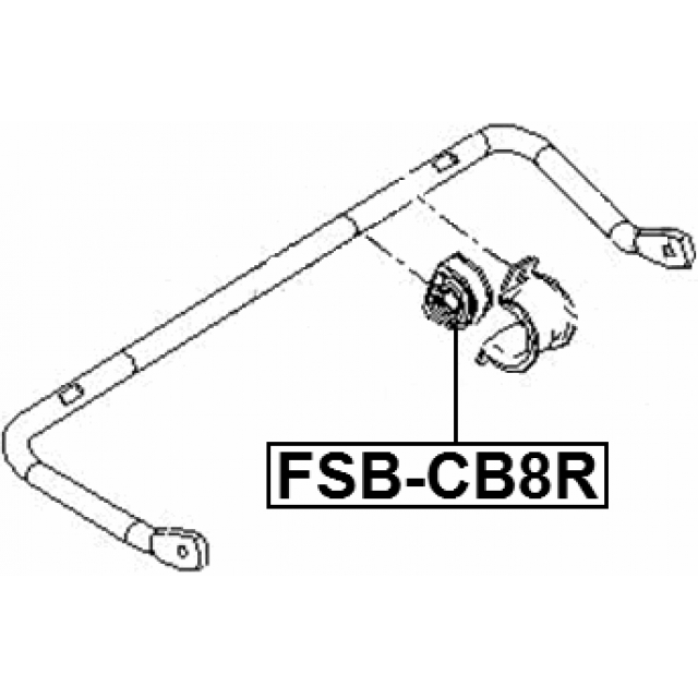 Втулка (сайлентблок) заднего стабилизатора FEBEST FSB-CB8R preview 2 Втулка (сайлентблок) заднего стабилизатора FEBEST FSB-CB8R preview 2