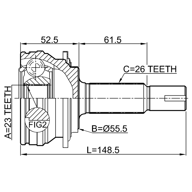 ШРУС наружный FEBEST 0110-1NZFE preview 2