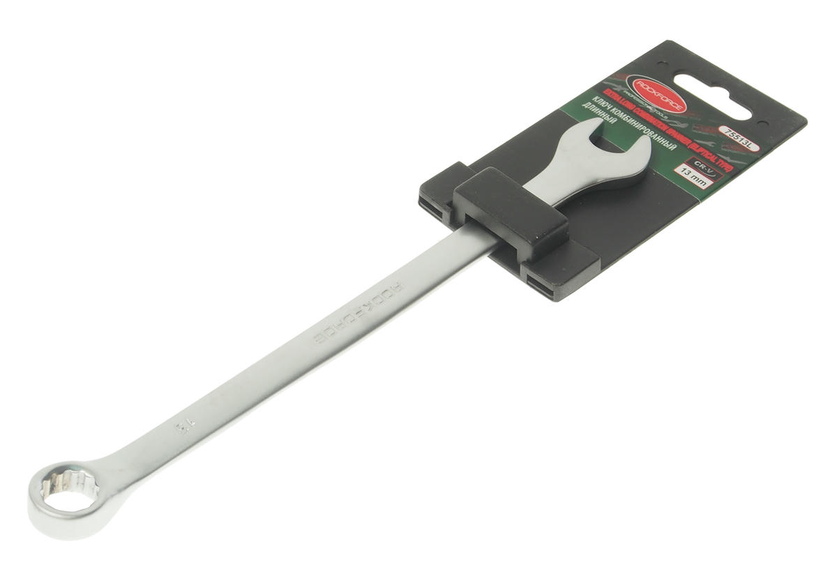 Ключ комбинированный 13мм удлиненный на пластиковом держателе ROCKFORCE preview 1