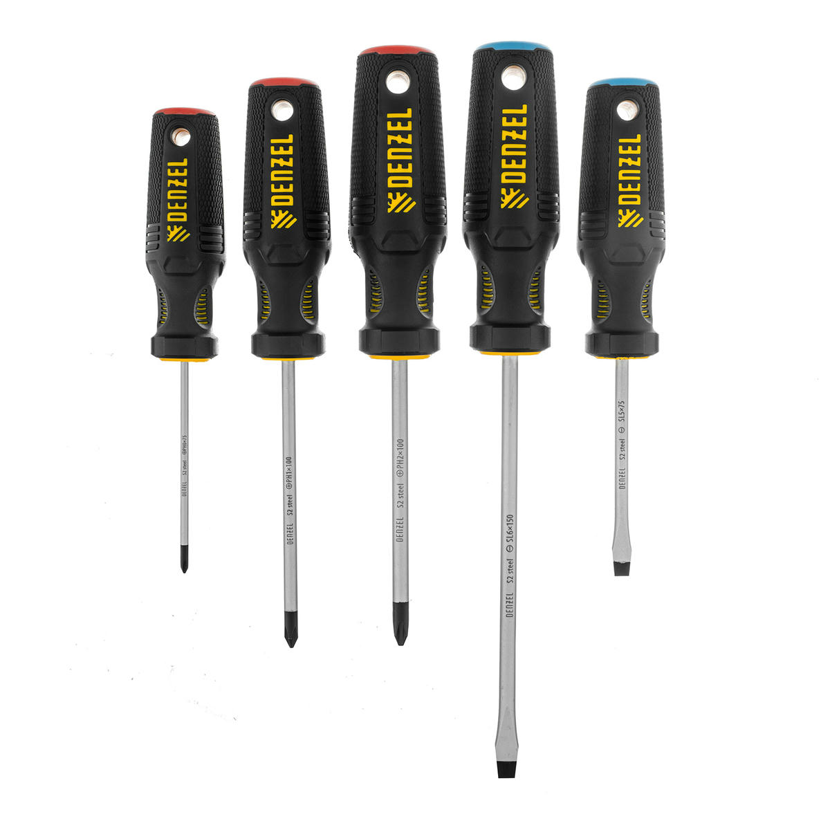 Набор отверток, 5 шт., PH+SL, S2, 3к рукоятка Denzel preview 1